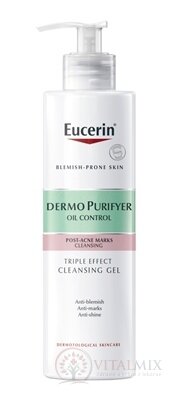 Eucerin DERMOPURE Exfoliačný čistiaci gél s trojitým účinkom proti nedokonalostiam pleti, na tvár a telo 1x400 ml