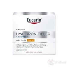 Eucerin HYALURON-FILLER+3xEFFECT Denný krém SPF30 všetky typy pleti, anti-age, dóza 1x50 ml
