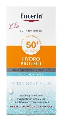 Eucerin SUN HYDRO PROTECT SPF 50+ Fluid ultra ľahký na opaľovanie (ver.2023) 1x50 ml