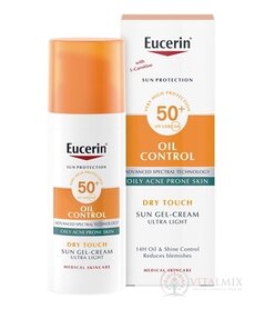 Eucerin SUN OIL CONTROL FACE SPF 50+ ochranný krémový gél na opaľovanie na tvár 1x50 ml