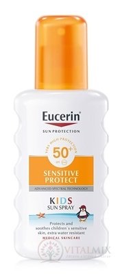 Eucerin SUN SENSITIVE PROTECT SPF 50+ Detský sprej na opaľovanie 1x200 ml