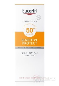 Eucerin SUN SENSITIVE PROTECT SPF 50+ mlieko extra ľahké na opaľovanie 1x150 ml