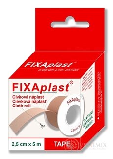 FIXAplast Cievková náplasť textilná 2,5cm x 5m, 1x1 ks