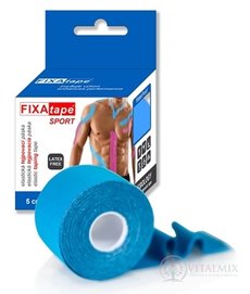 FIXAtape tejpovacia páska SPORT kinesiologická, elastická, modrá, 5cm x 5m, 1x1 ks