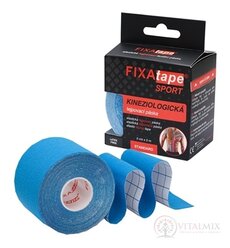 FIXAtape tejpovacia páska SPORT kinesiologická, elastická, modrá, 5cm x 5m, 1x1 ks