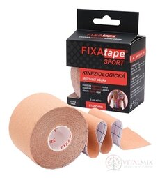 FIXAtape tejpovacia páska SPORT kinesiologická, elastická, telová, 5cm x 5m, 1x1 ks