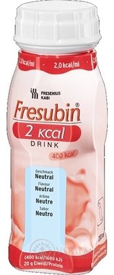 Fresubin 2 kcal DRINK príchuť neutrálna (2,0 kcal/ml), 4x200 ml (800 ml)