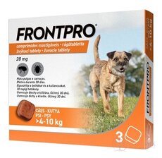 FRONTPRO 28 mg žuvacie tablety pre psy (4 - 10 kg) 1x3 ks