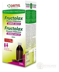 Fructolax Ovocie a vláknina SIRUP (príchuť jablka) 1x250 ml