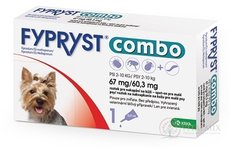 FYPRYST combo 67 mg/60,3 mg PSY 2-10 KG roztok na kvapkanie na kožu pre malé psy (pipeta) 1x0,67 ml