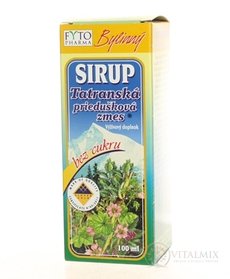 FYTO Tatranská priedušková zmes SIRUP bez cukru bylinný 1x100 ml