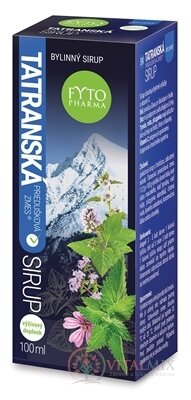 FYTO Tatranská priedušková zmes SIRUP bylinný 1x100 ml