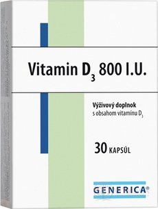 GENERICA Vitamin D3 800 I.U. cps 1x30 ks