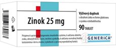 GENERICA Zinok 25 mg tbl 1x90 ks