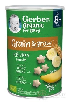 Gerber Organic CHRUMKY Ryžovo-pšeničné s banánom (od ukonč. 8. mesiaca) 1x35 g