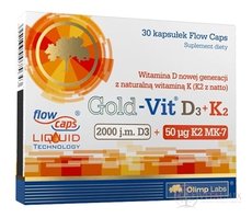 Gold-Vit D3+K2 cps 1x30 ks