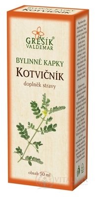 GREŠÍK BYLINNÉ KVAPKY KOTVIČNÍK 1x50 ml