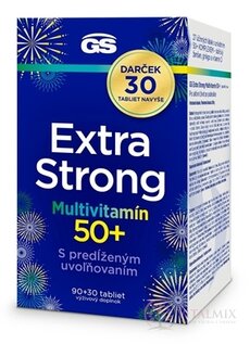 GS Extra Strong Multivitamín 50+, Darček tbl (inov.2025) 90+30 navyše (120 ks)