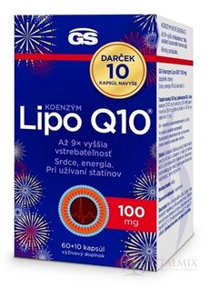 GS Koenzým Lipo Q10 100 mg cps 60+10 navyše (70 ks)
