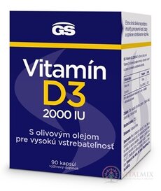 GS Vitamín D3 2000 IU cps 1x90 ks