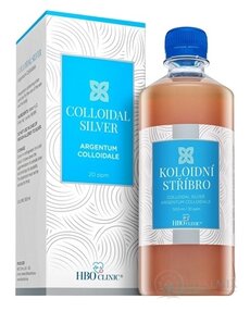 HBO Clinic KOLOIDNÉ STRIEBRO hustota častíc 20 ppm, 1x500 ml