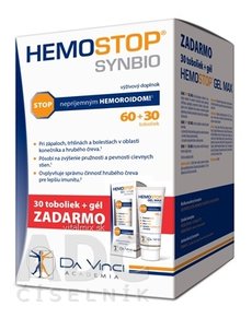 HEMOSTOP SYNBIO - DA VINCI cps 60+30 zadarmo (90 ks) + gél 75 ml zadarmo, 1x1 set