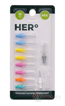 HERBADENT HERo ELECTRA Medzizubná kefka Mix doplnkové balenie nadstavcov 1x10 ks