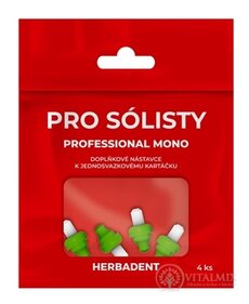 HERBADENT Professional MONO Doplnkové nadstavce k jednozväzkovej zubnej kefke 1x4 ks