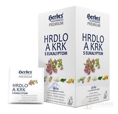 HERBEX Premium HRDLO A KRK s eukalyptom bylinná zmes, čaj 20x1,5 g (30 g)