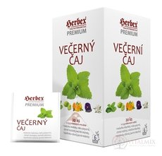 HERBEX Premium VEČERNÝ ČAJ bylinná zmes, čaj 20x1,5 g (30 g)