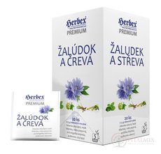 HERBEX Premium ŽALÚDOK A ČREVÁ bylinná zmes, čaj 20x1,5 g (30 g)