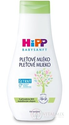 HiPP BABYSANFT Pleťové mlieko šetrné, s Bio mandľovým olejom (inov. 2022) 1x350 ml