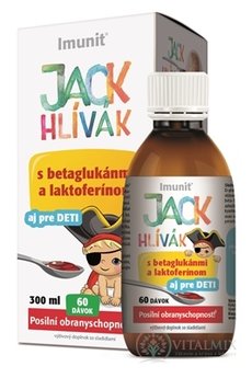 JACK HLÍVÁK SIRUP glukány, laktoferín-Imunit sirup pre deti (60 dávok) 1x300 ml