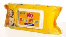 HYGIENICKÉ UTIERKY BABY WIPES S VITAMÍNOM E vlhčené obrúsky 1x80 ks