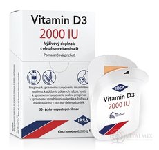 IBSA Vitamin D3 2000 IU orodispergovateľný film, príchuť pomaranč 1x30 ks