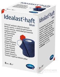 Idealast-haft color blue obväz, trvalo elastický kohézny, modrý (8 cm x 4 m) 1x1 ks