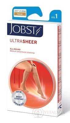 JOBST ULTRA SHEER kompresívne lýtkové pančuchy I.KT, bežná d., s otvorenou špičkou, telové, veľ. III., 1x1 pár