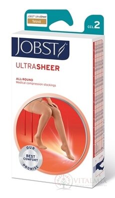 JOBST ULTRA SHEER kompresívne stehenné pančuchy II.KT, bežná d., s lemom, s otvorenou špičkou, telové, veľ. VI., 1x1 pár