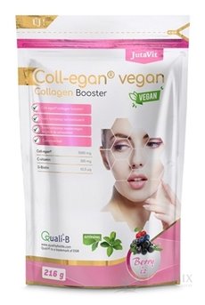 JutaVit Coll-egan Vegan Kolagén Booster prášok, príchuť berry 1x216 g