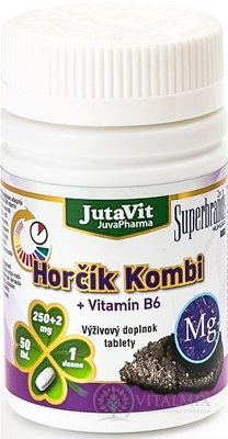 JutaVit Horčík kombi + vitamín B6 tbl 1x50 ks