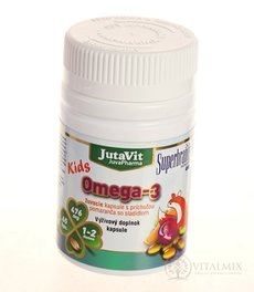 JutaVit Omega-3 Kids žuvacie kapsuly s príchuťou pomaranča 1x45 ks