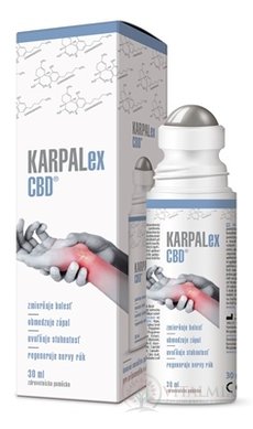 KARPALex CBD emulzia, kovová masážna guľôčka 1x30 ml