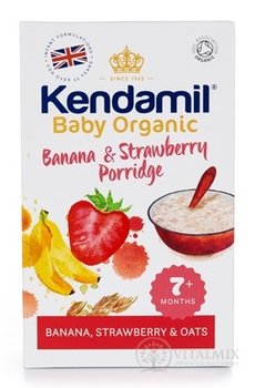 KENDAMIL Organic, BIO Kaša banán a jahoda obilná, viaczrnná (od ukonč. 7. mesiaca) 1x150 g