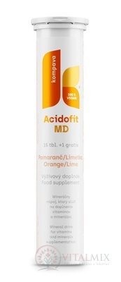 kompava ACIDOFIT MD POMARANČ+LIMETKA tbl eff (15+1 grátis) 1x16 ks