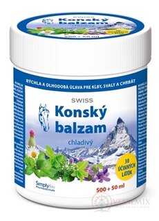 KONSKÝ BALZAM SWISS chladivý 500+50 ml zadarmo (550 ml)