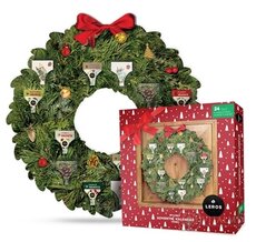 LEROS BYLINNÝ ADVENTNÝ KALENDÁR VENIEC 5 24 druhov čajov po 1 vrecúšku + papierový veniec + hracie karty 24 ks (41,7 g) (inov. 2025), 1x1 set