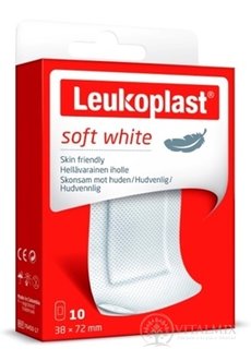 LEUKOPLAST SOFT WHITE náplasť na rany, 38x72 mm, 1x10 ks