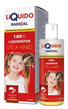 LiQuido Radical šampón proti všiam 125 ml + (hrebienok a čiapka zadarmo), 1x1 set