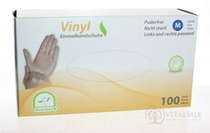 Medi-Inn Rukavice vinylové veľ. M, nepudrované, 1x100 ks