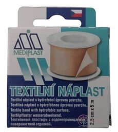 MEDIPLAST Textilná náplasť 1121 2,5 cm x 5 m, cievka, 1x1 ks
